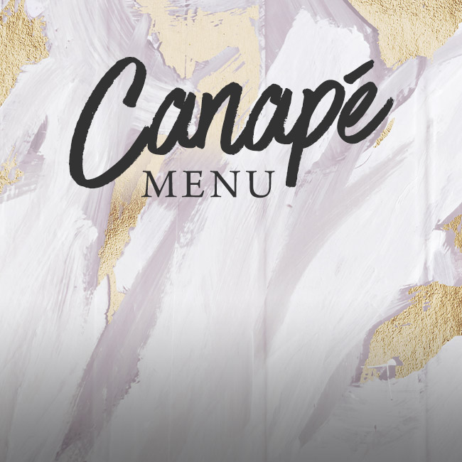 Canapé menu at The Bell